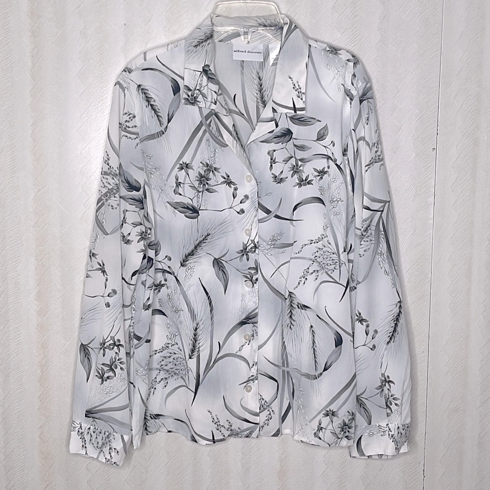 ❤️ 🆕 ALFRED DUNNER Floral Button Down Shirt Size 12 - Picture 2 of 4